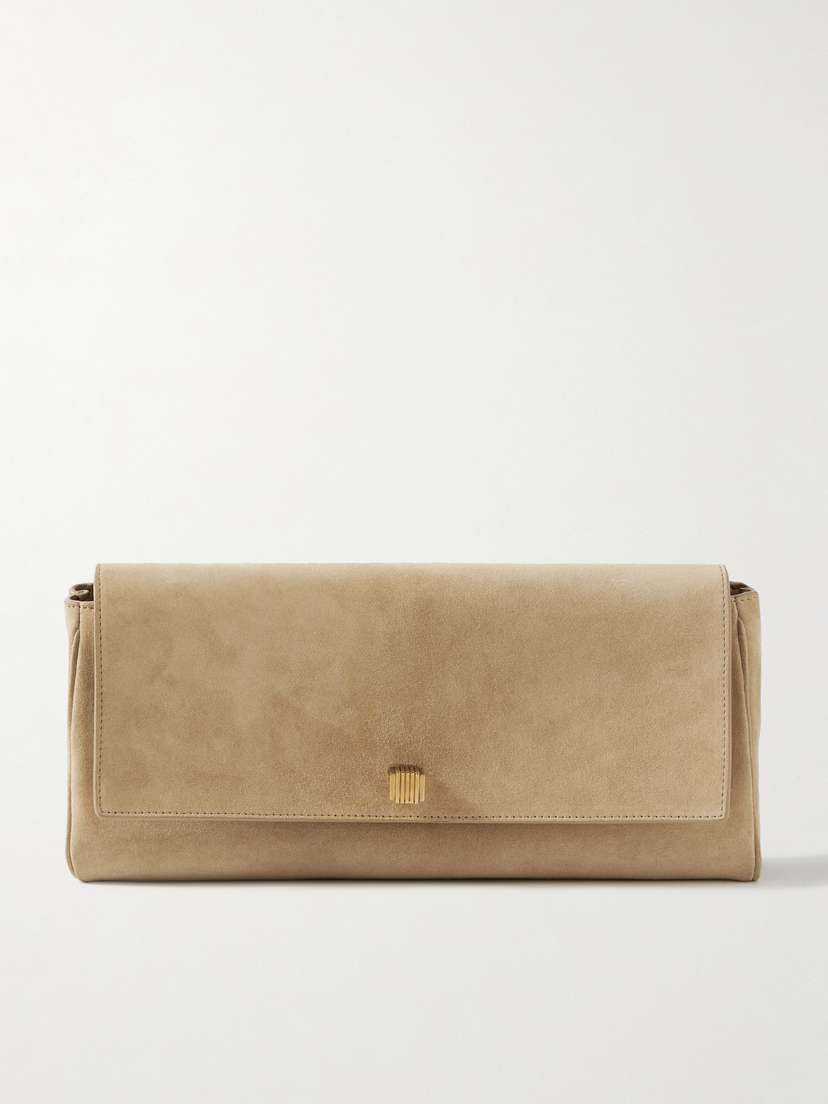 Khaite Audrey Suede Clutch