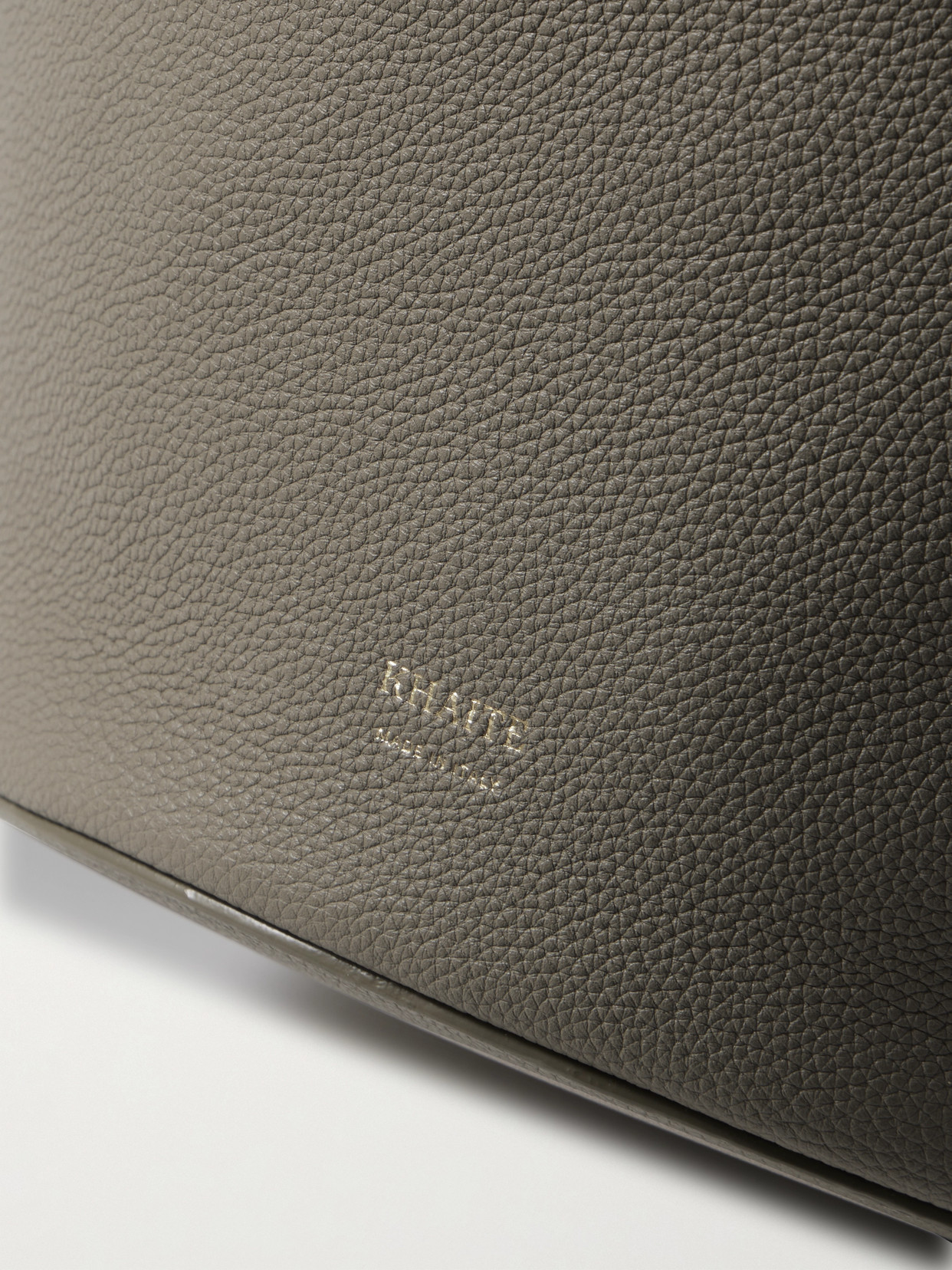 Khaite Lotus Small Textured-leather Tote In Green