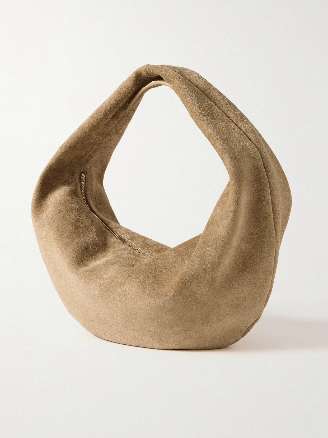 Khaite Olivia Medium Suede Tote In Neutrals