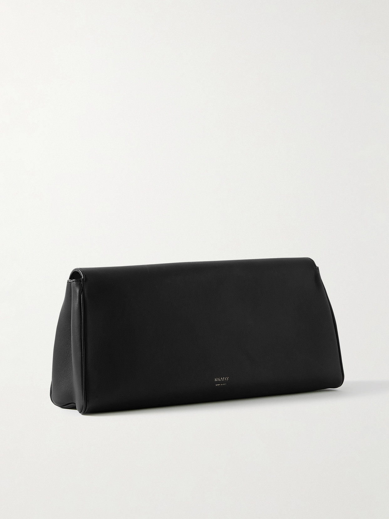 Khaite Audrey Leather Clutch In Black