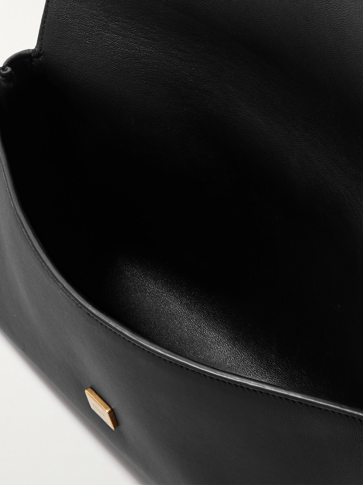 Khaite Audrey Leather Clutch In Black