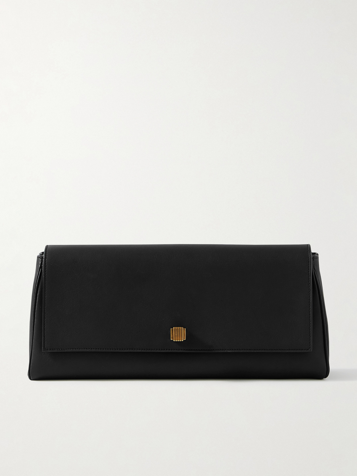 Khaite Audrey Leather Clutch In Black