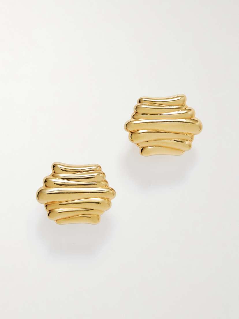 Khaite Crema Gold-plated Earrings