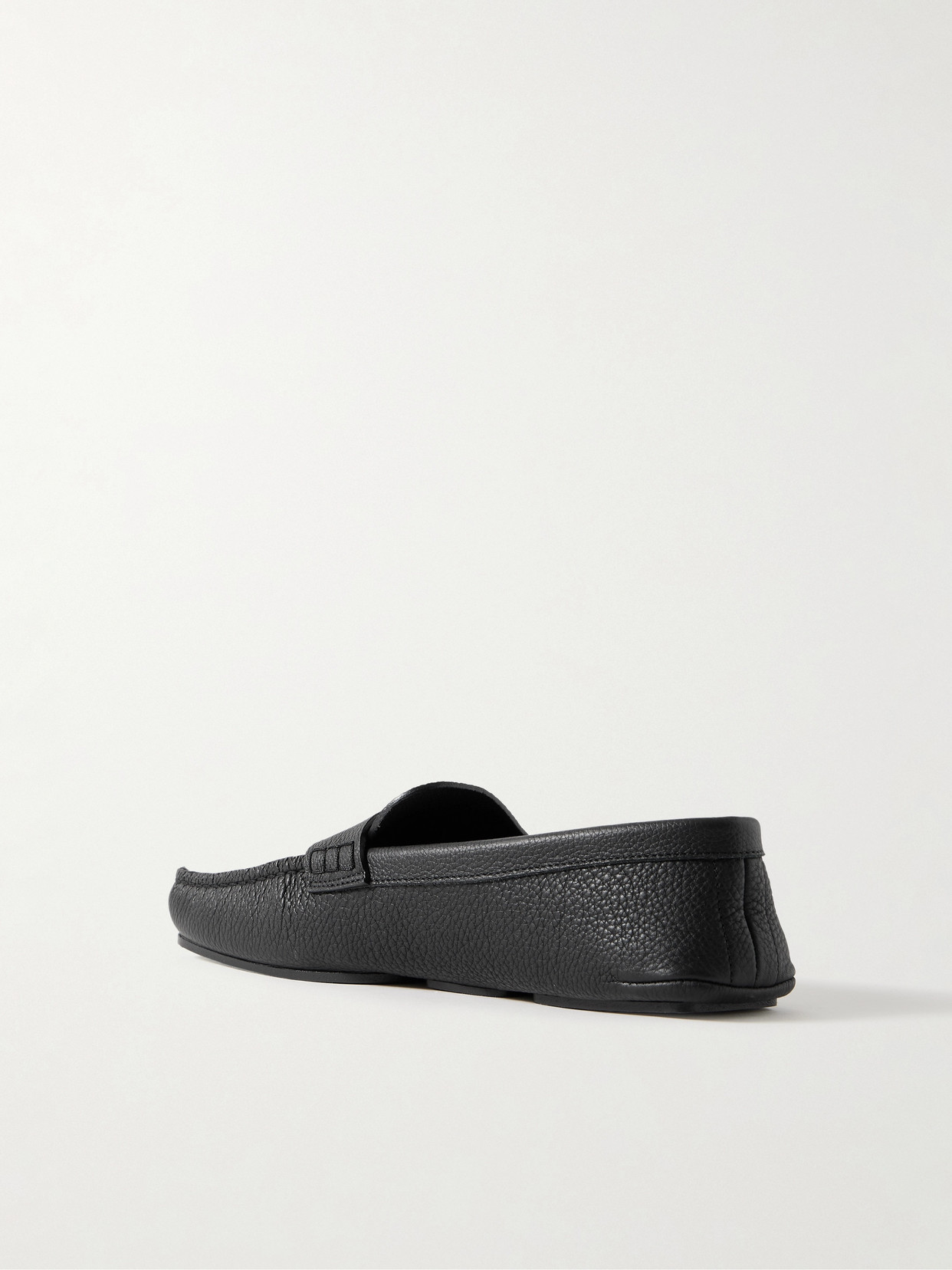 Khaite Billy Textured-leather Loafers In Black
