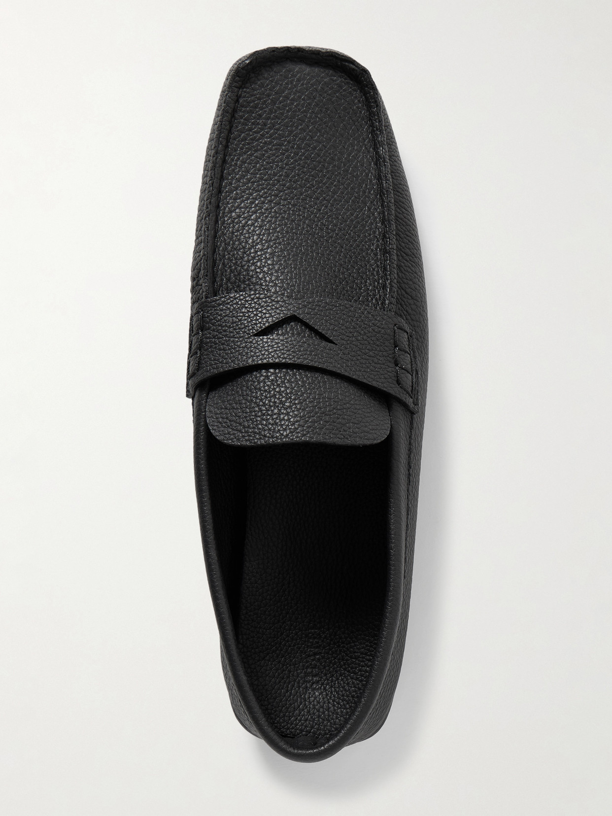 Khaite Billy Textured-leather Loafers In Black