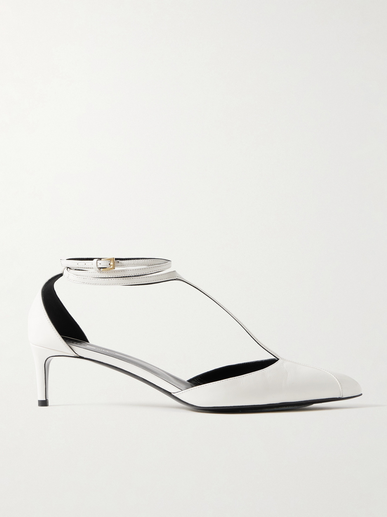Khaite Mia 45 Leather Pumps In White