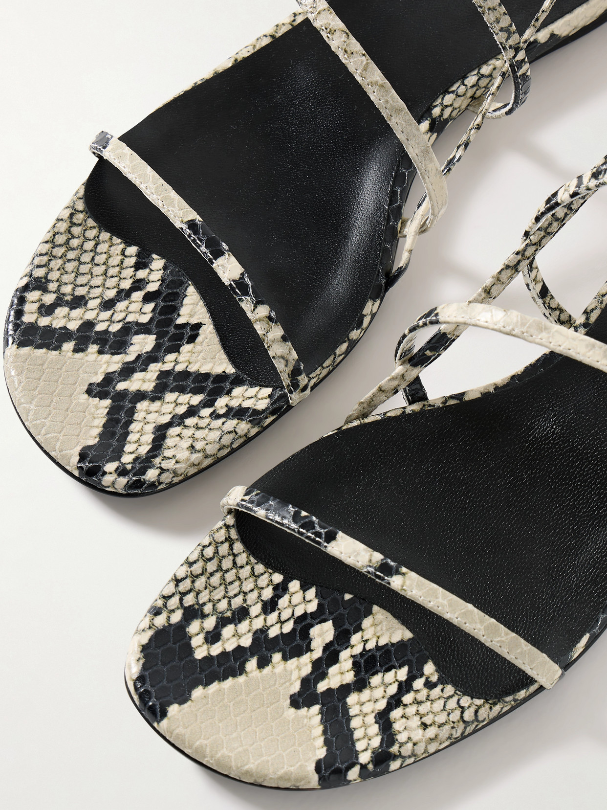 Khaite Loop Flat Sandal In Animal Print