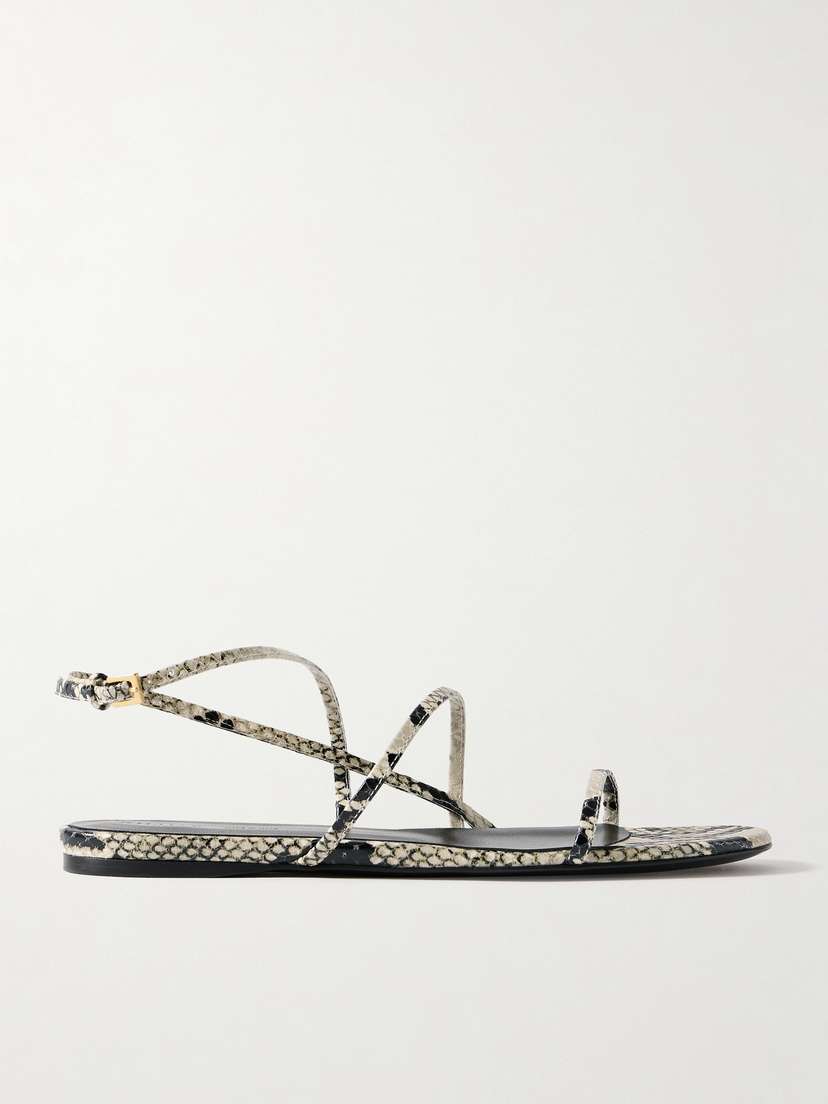 Khaite Loop Snake-effect Leather Sandals