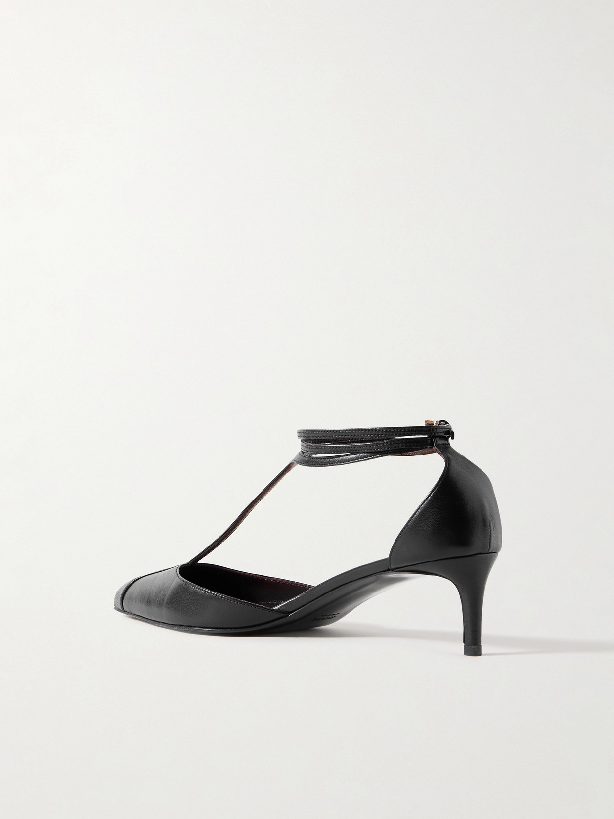 Khaite Pointed Toe Black Ankle Strap Sandals In Black