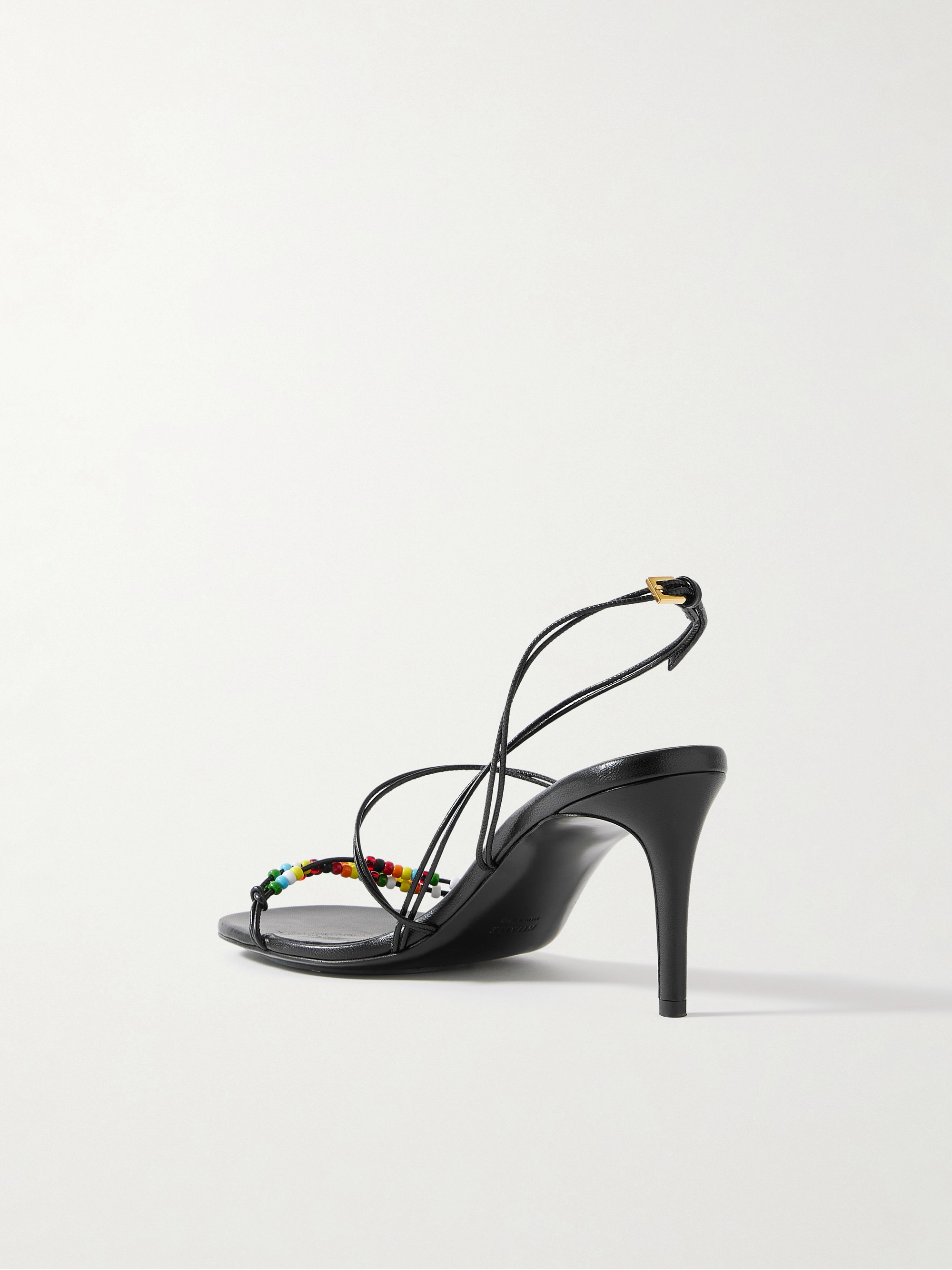 KHAITE Loop bead-embellished leather sandals thumbnail
