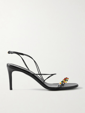KHAITE Loop bead-embellished leather sandals