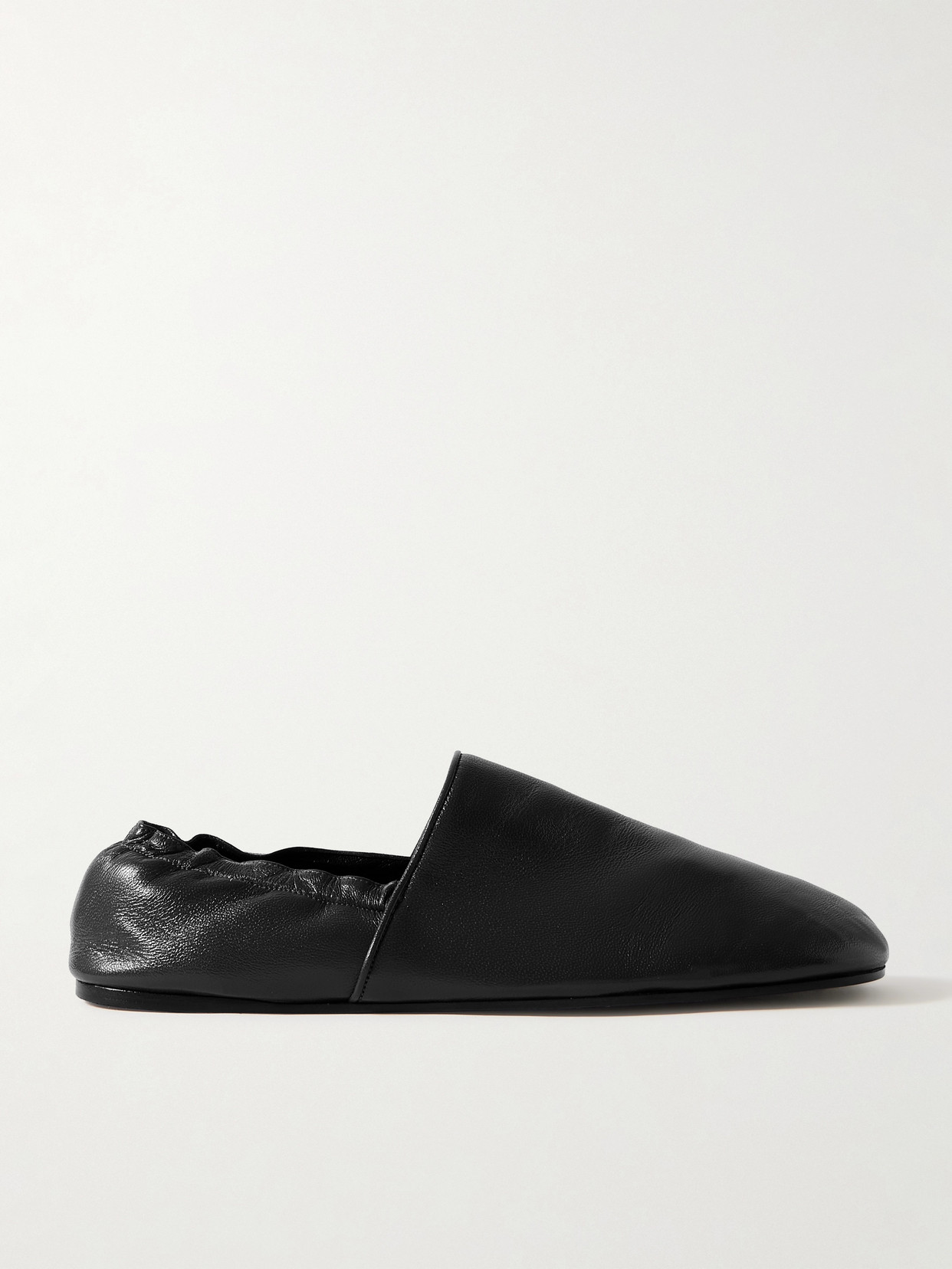 Khaite Banks Leather Loafers In Black