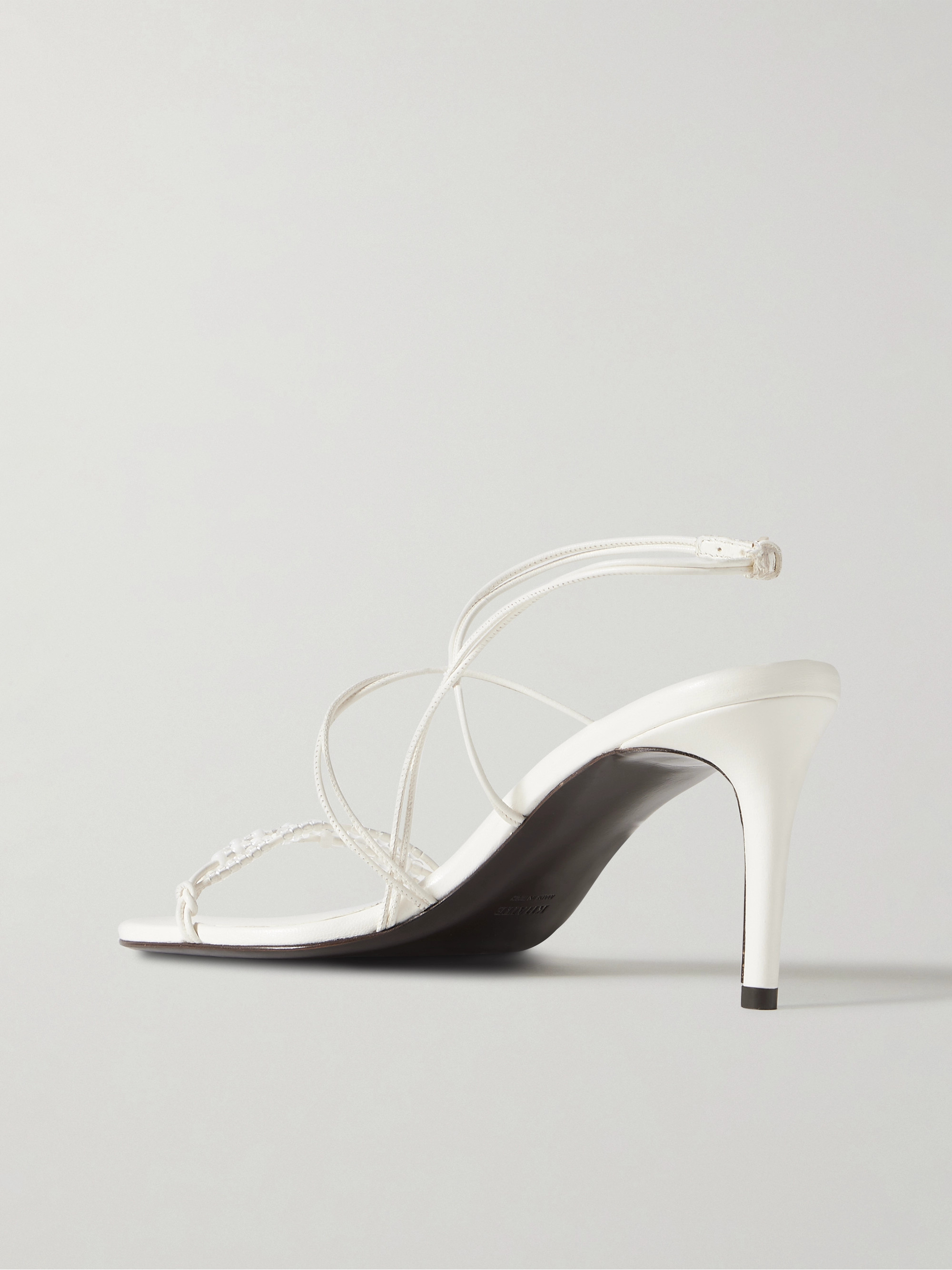 KHAITE Loop bead-embellished leather sandals