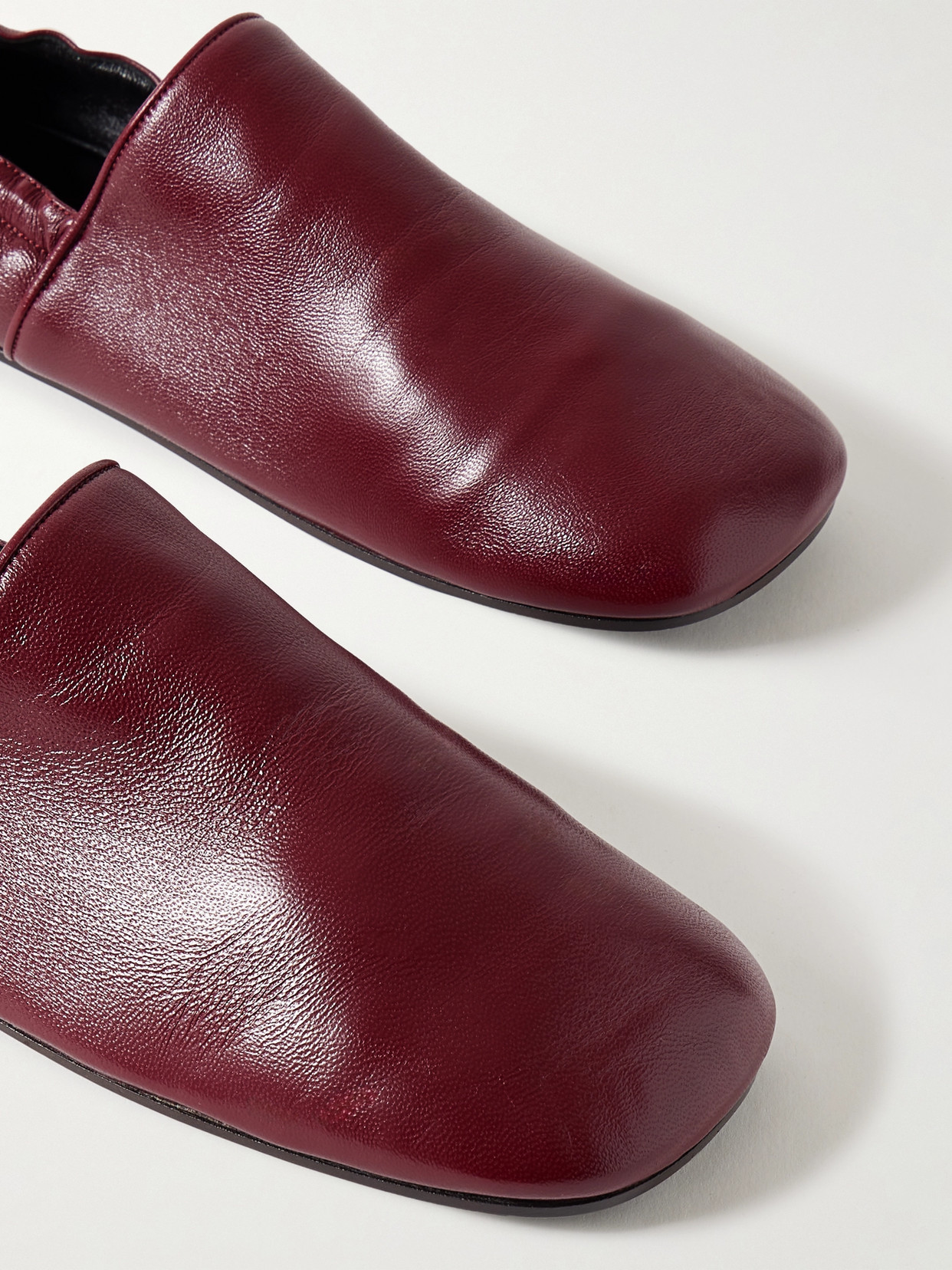 Khaite Banks Leather Slip-on Shoes