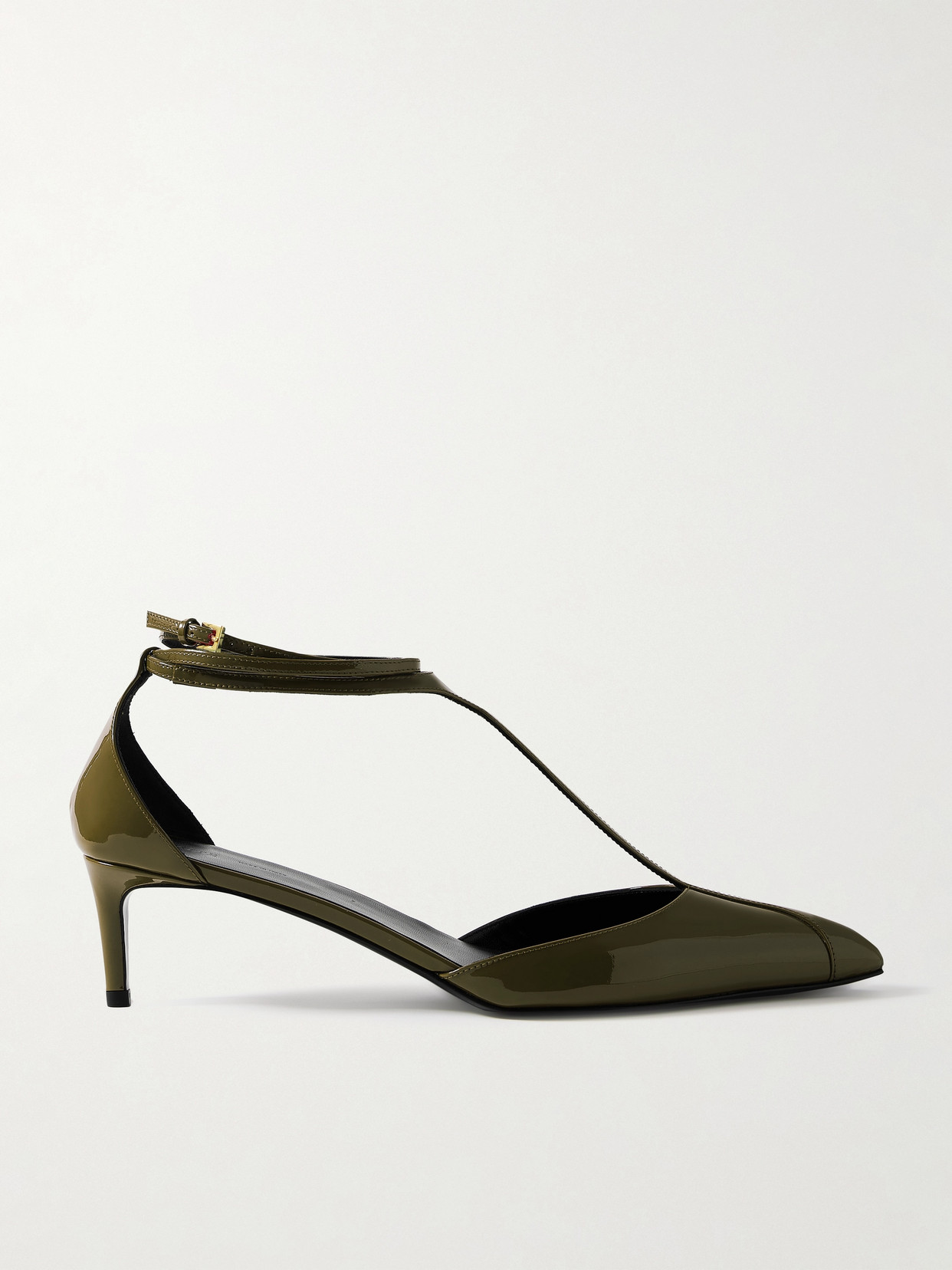 Khaite Mia Patent-leather Pumps In Green