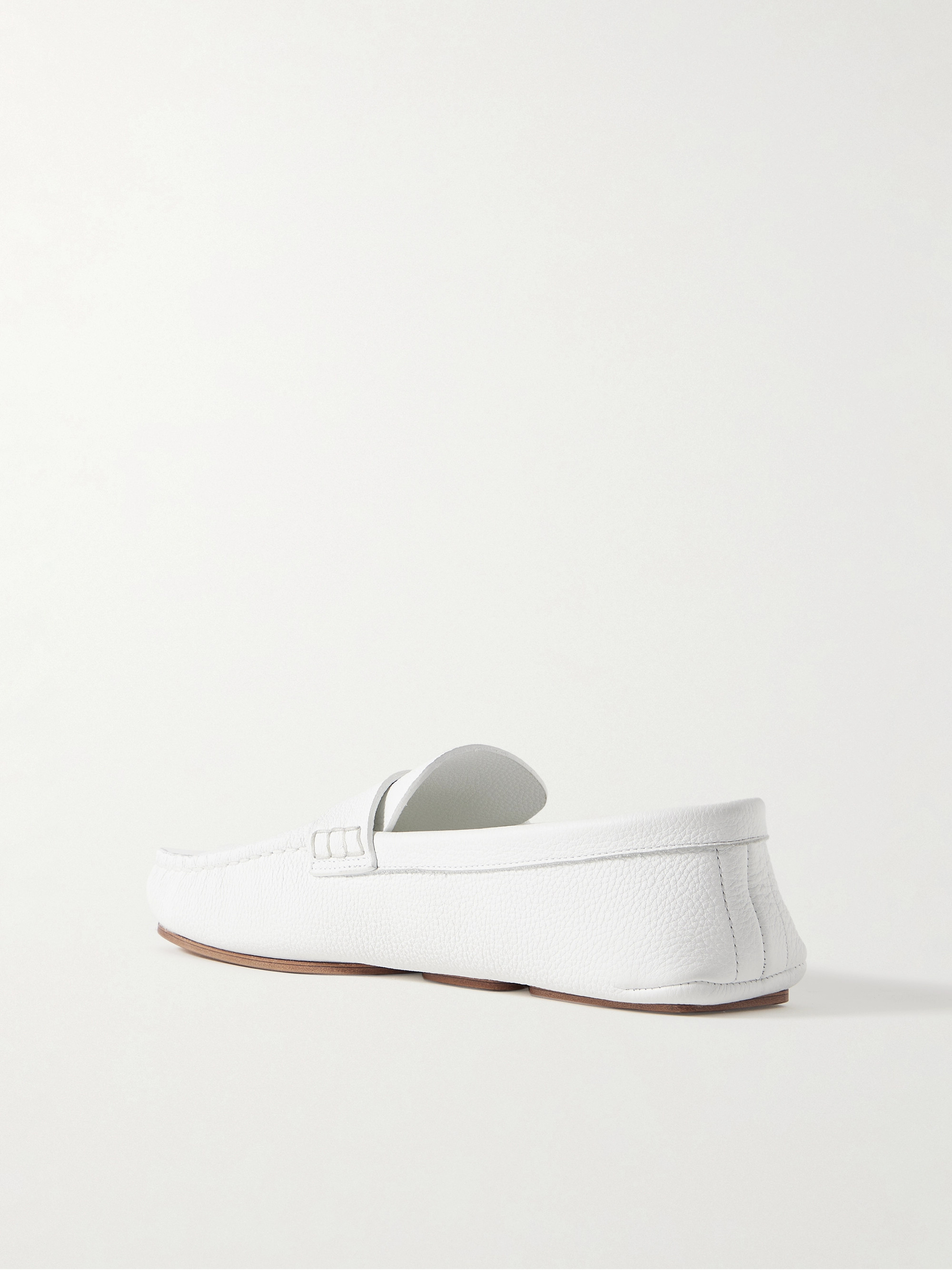 KHAITE Billy textured-leather loafers