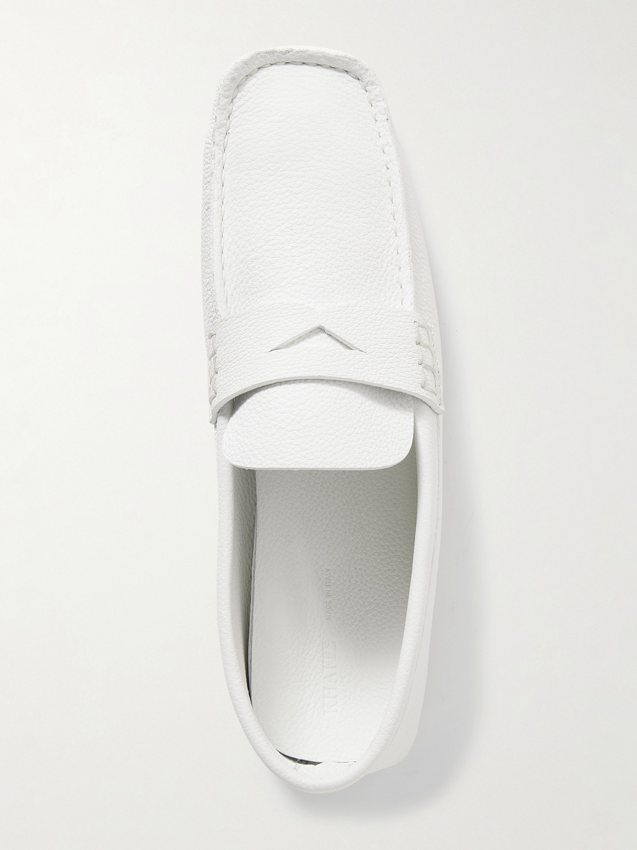 Khaite Billy Textured-leather Loafers In White