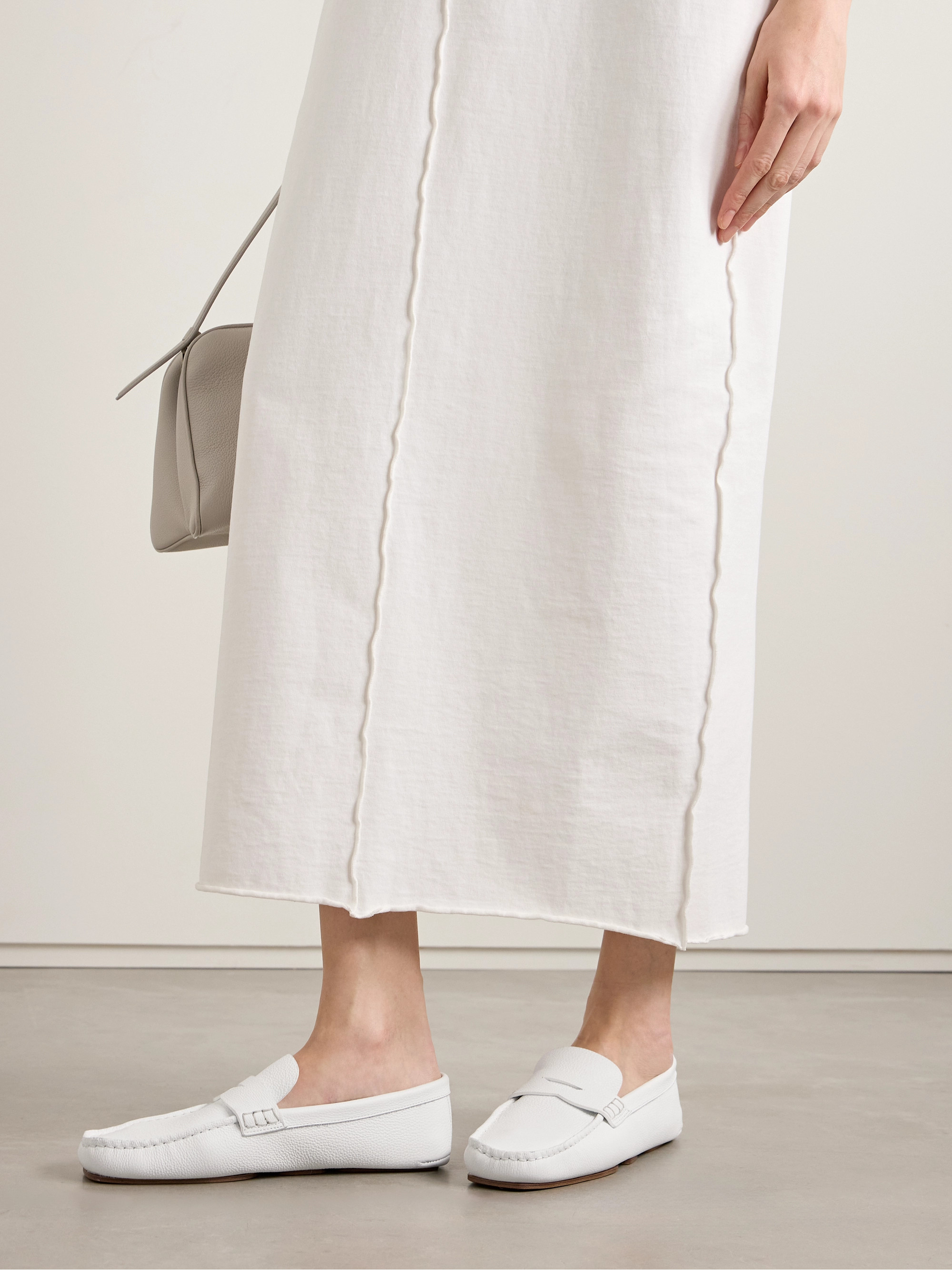 KHAITE Billy textured-leather loafers