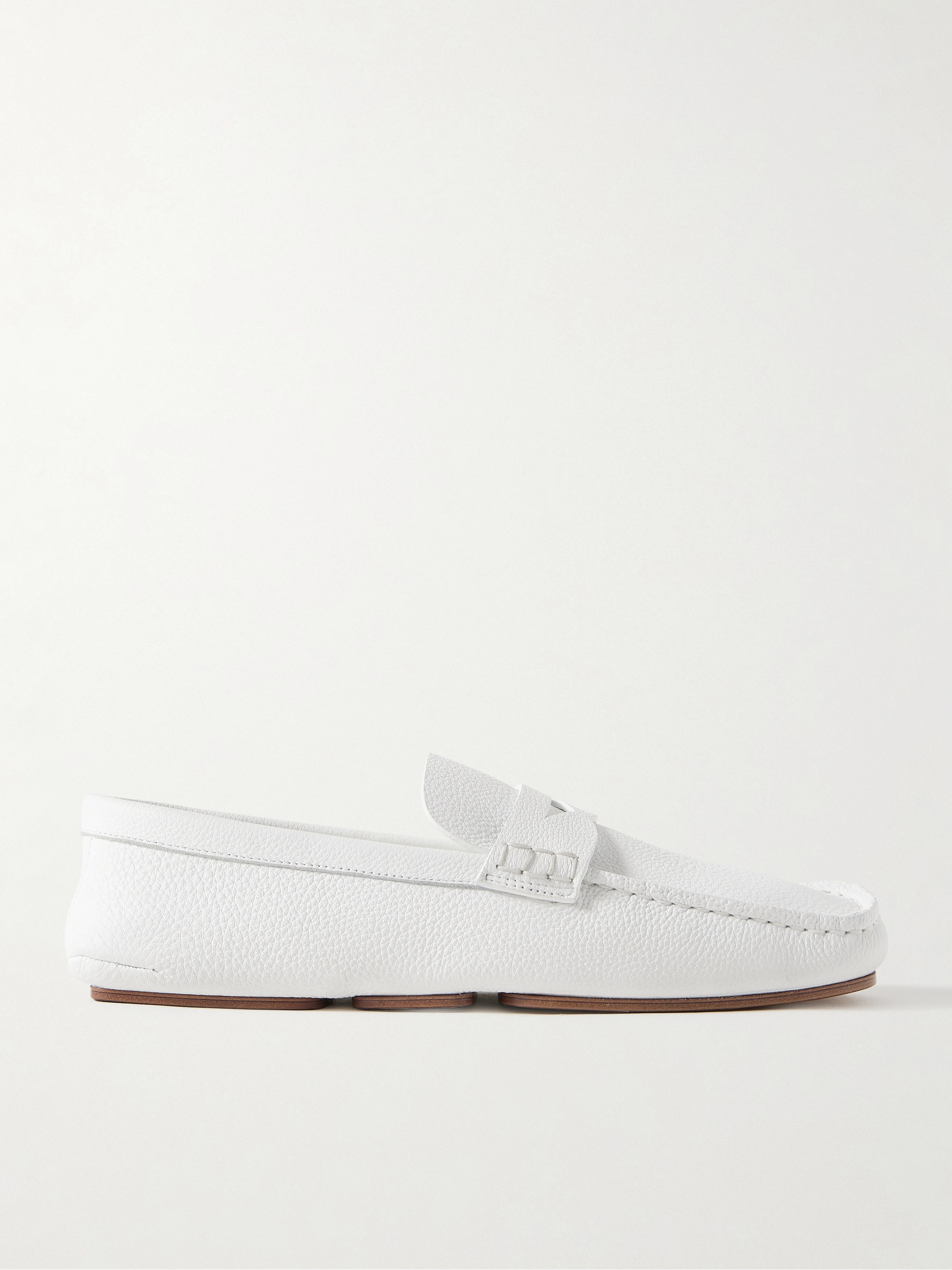 KHAITE Billy textured-leather loafers