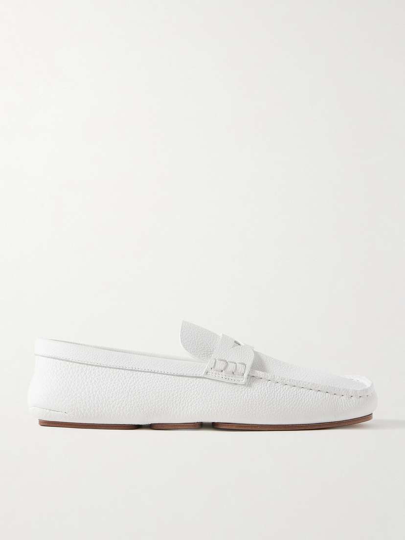 Khaite Billy Textured-leather Loafers