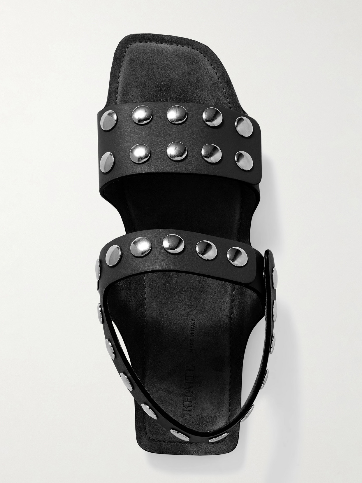 Khaite Boden Silver Studded Leather Sandals