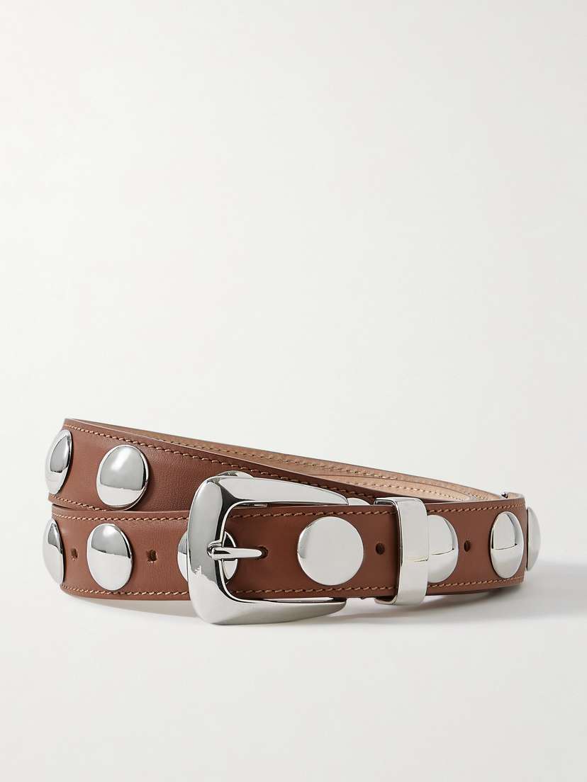 Khaite Benny Studded Leather Belt