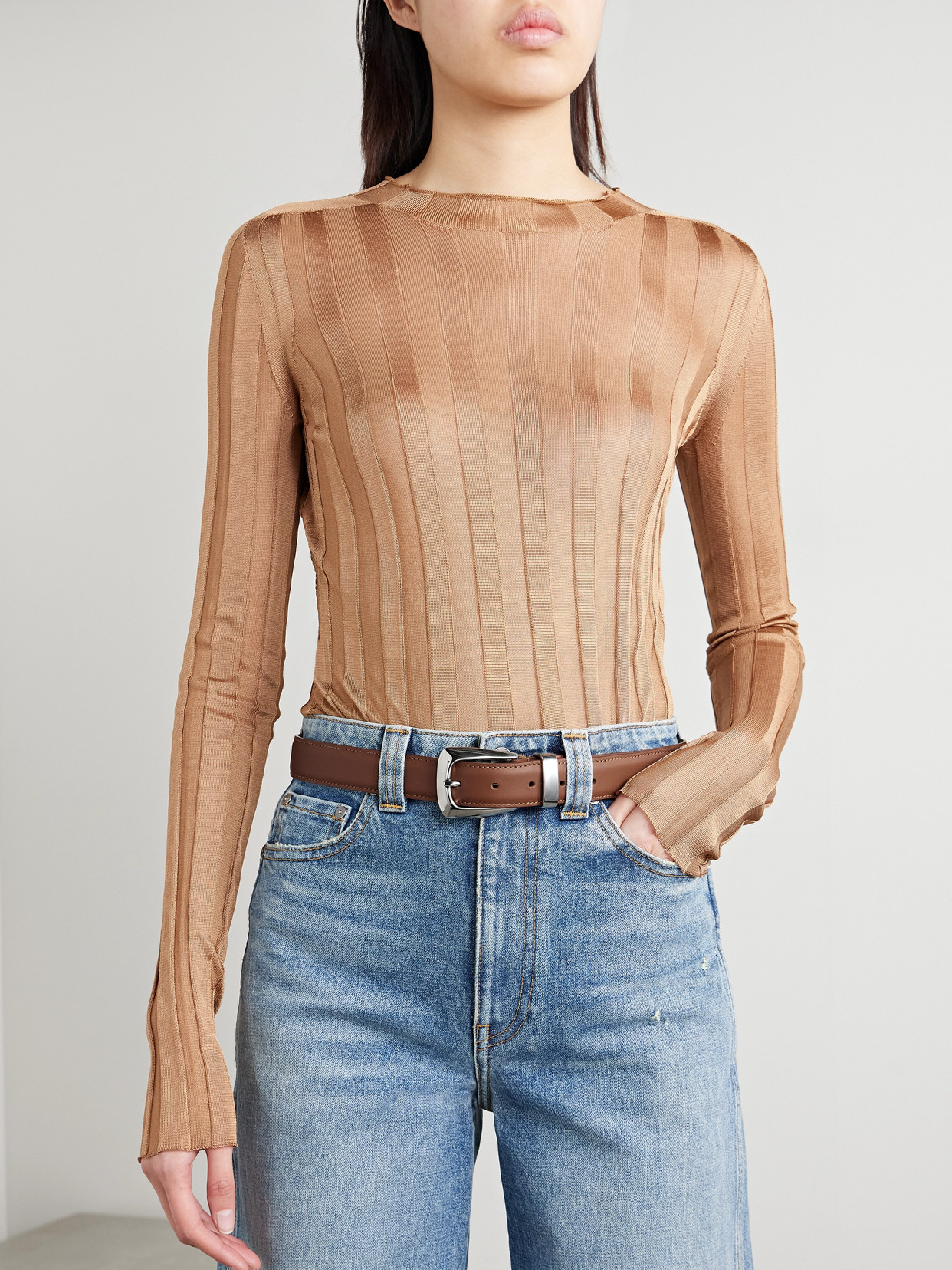 Khaite Benny Belt In Brown