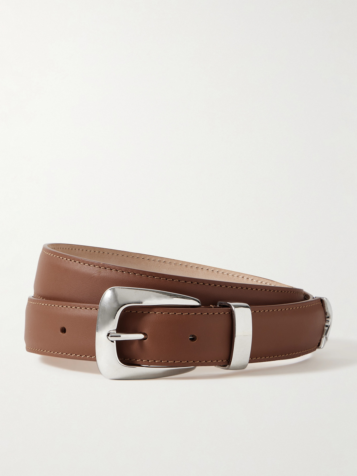 KHAITE - Benny Leather Belt - Tan