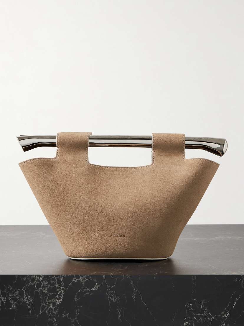 AMANU Madagascar Mini Embellished Suede Tote