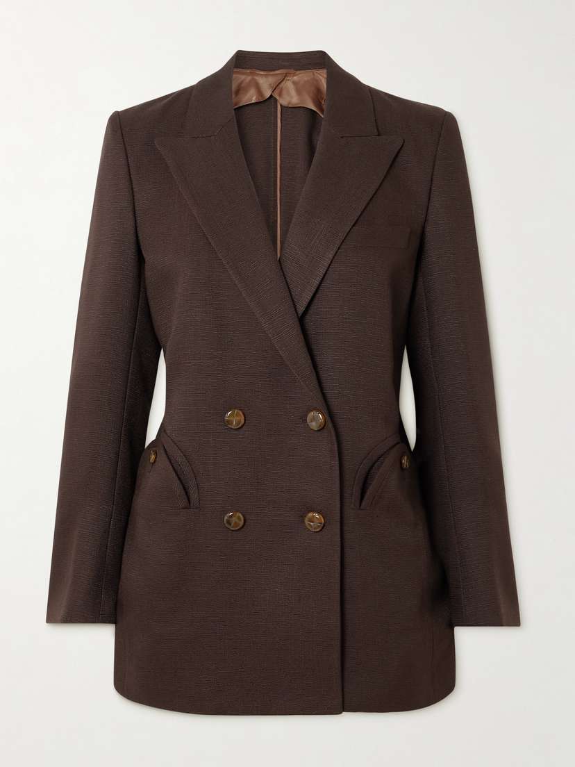 Blazé Milano Ariosa Everyday Double-breasted Woven Blazer