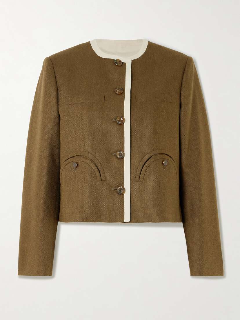 Blazé Milano Renard Shamo Piped Silk Jacket