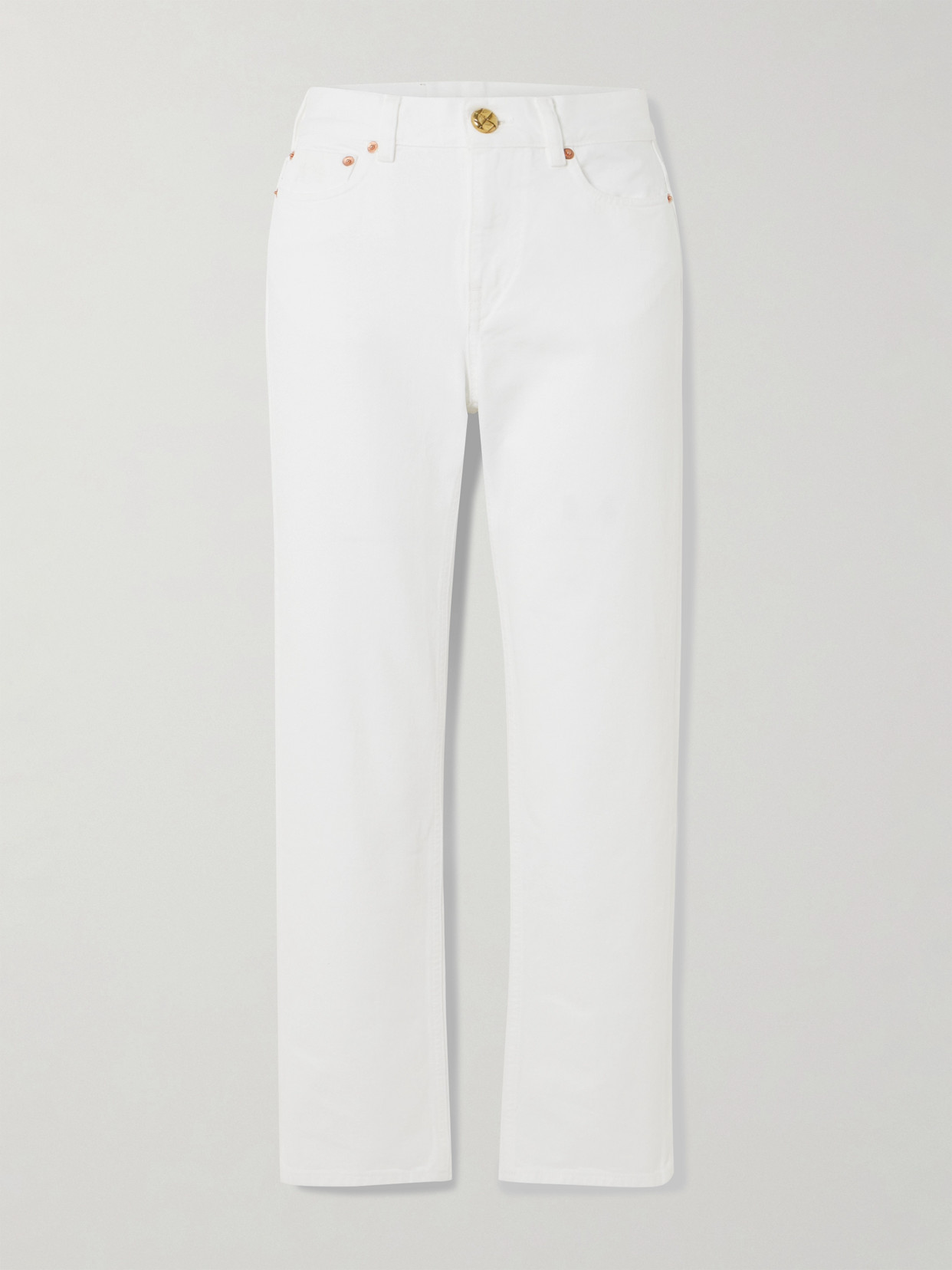 Blazé Milano Clapotis Paso Mid-rise Slim-fit Jeans In Cream