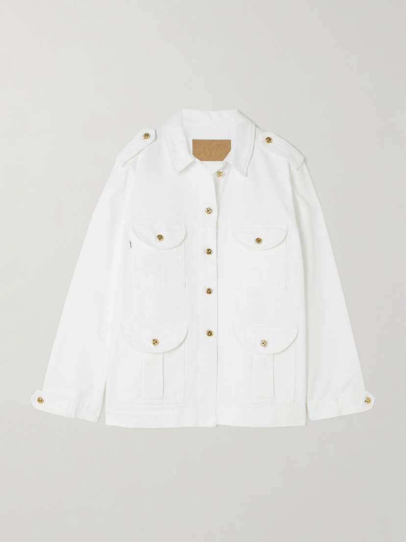 Blazé Milano Clapotis Sahariana Embellished Denim Jacket