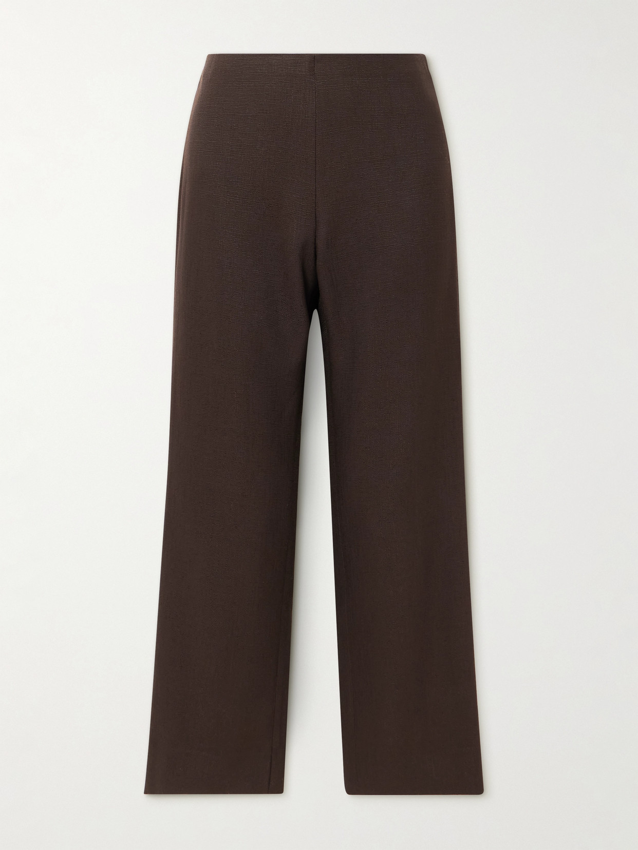 Blazé Milano Ariosa Morelia Cropped Woven Flared Pants In Brown