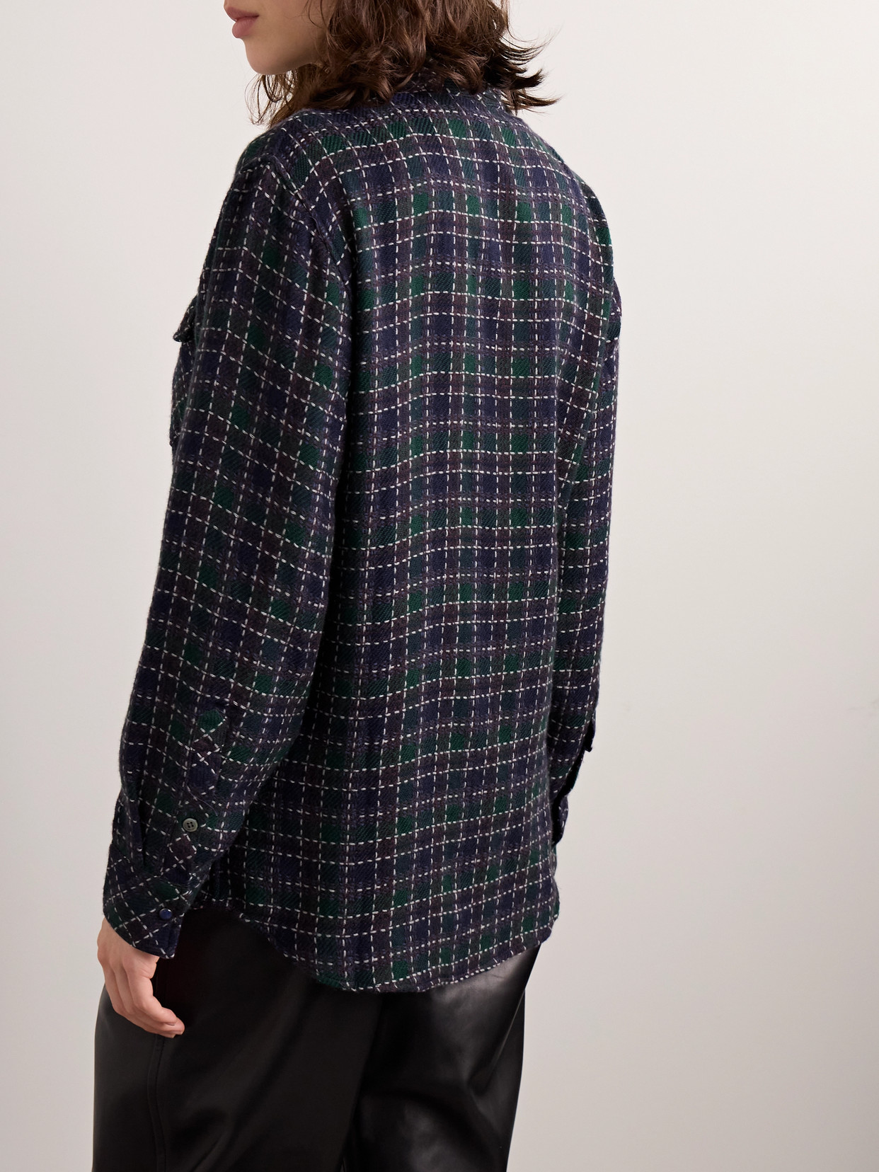 God's True Cashmere Checked Cashmere Shirt