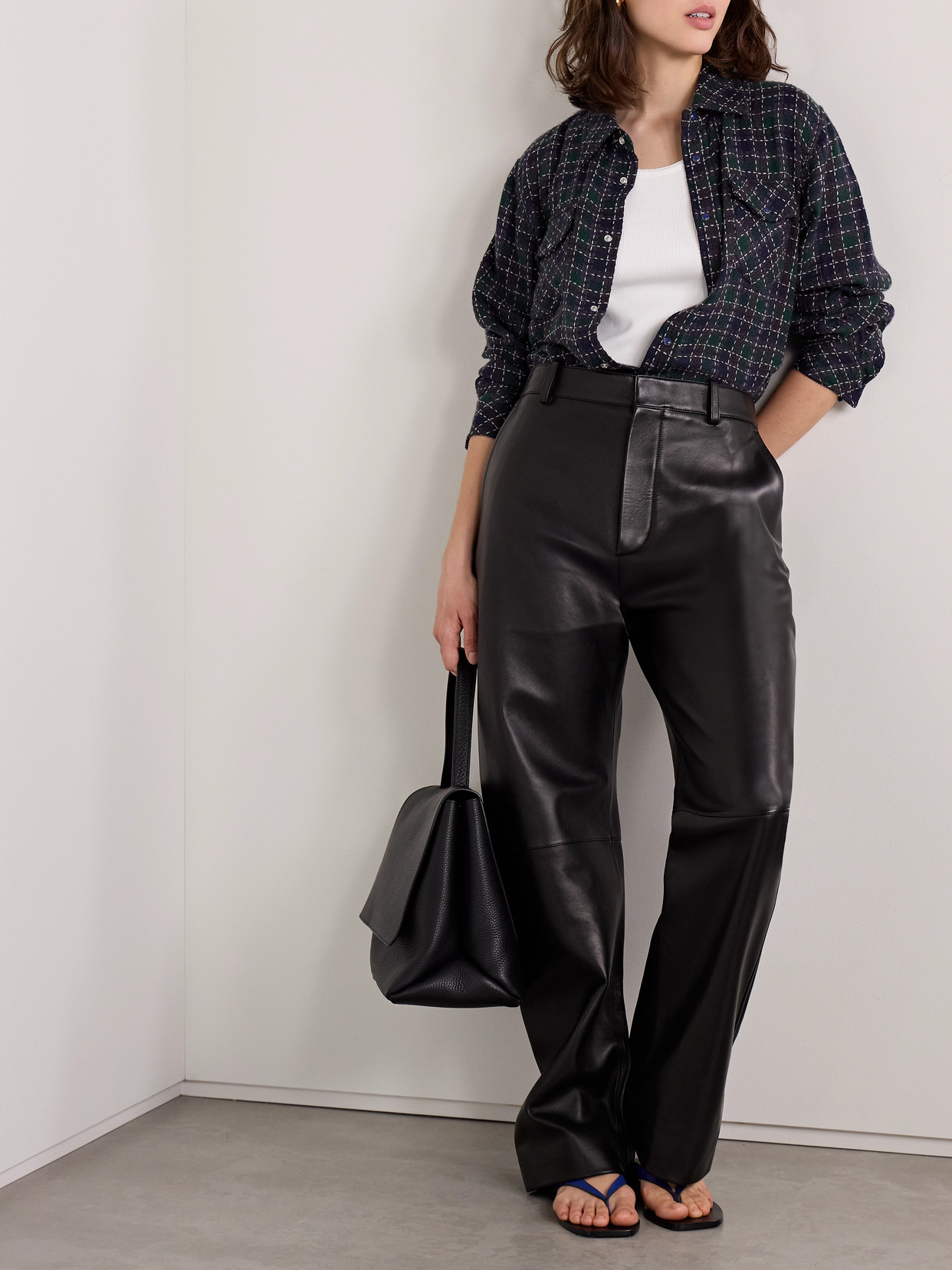 God's True Cashmere Checked Cashmere Shirt