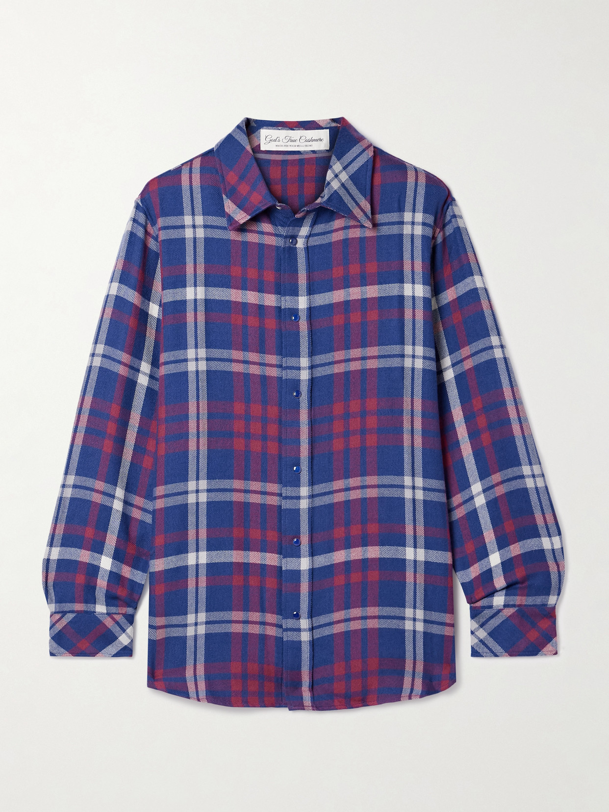 God's True Cashmere Checked Cashmere Shirt