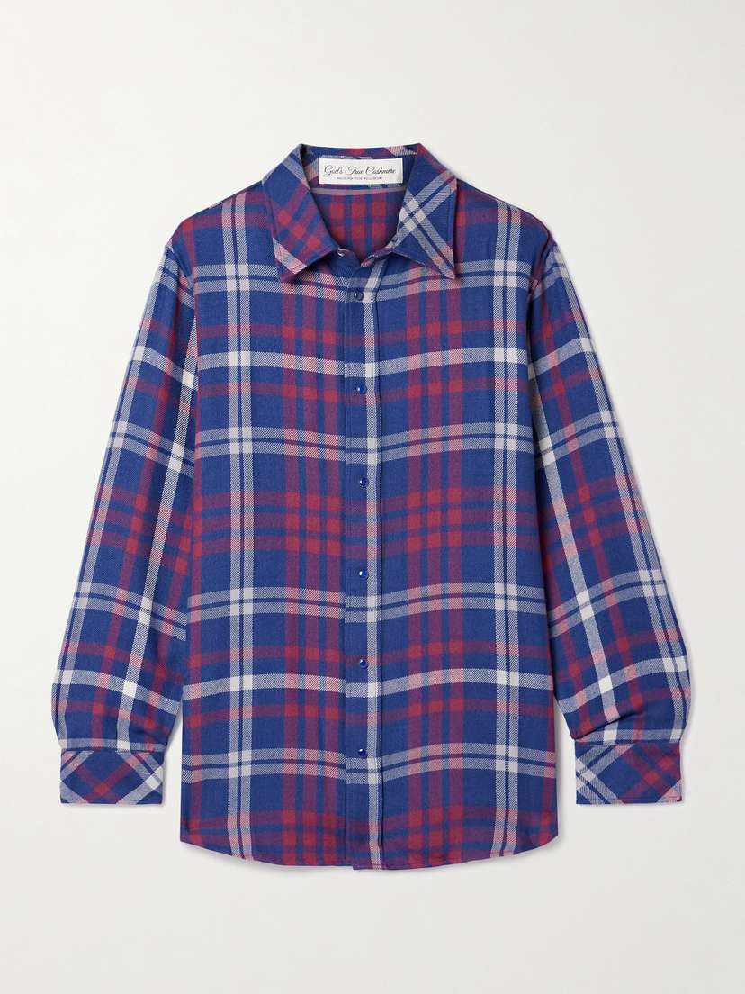 God’s True Cashmere Checked Cashmere Shirt