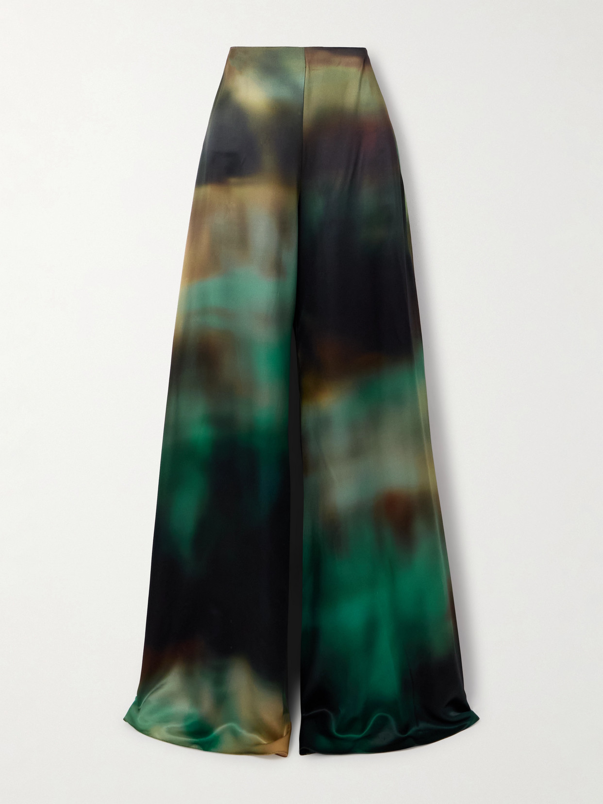 Roksanda - Arneau Tie-dye Satin Wide-leg Pants - Blue