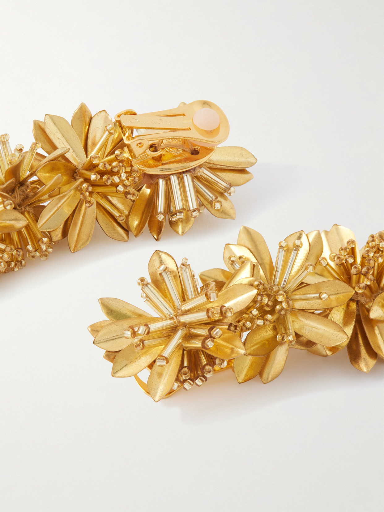 Oscar De La Renta Fireworks Tassel Clip-on Earrings In Gold