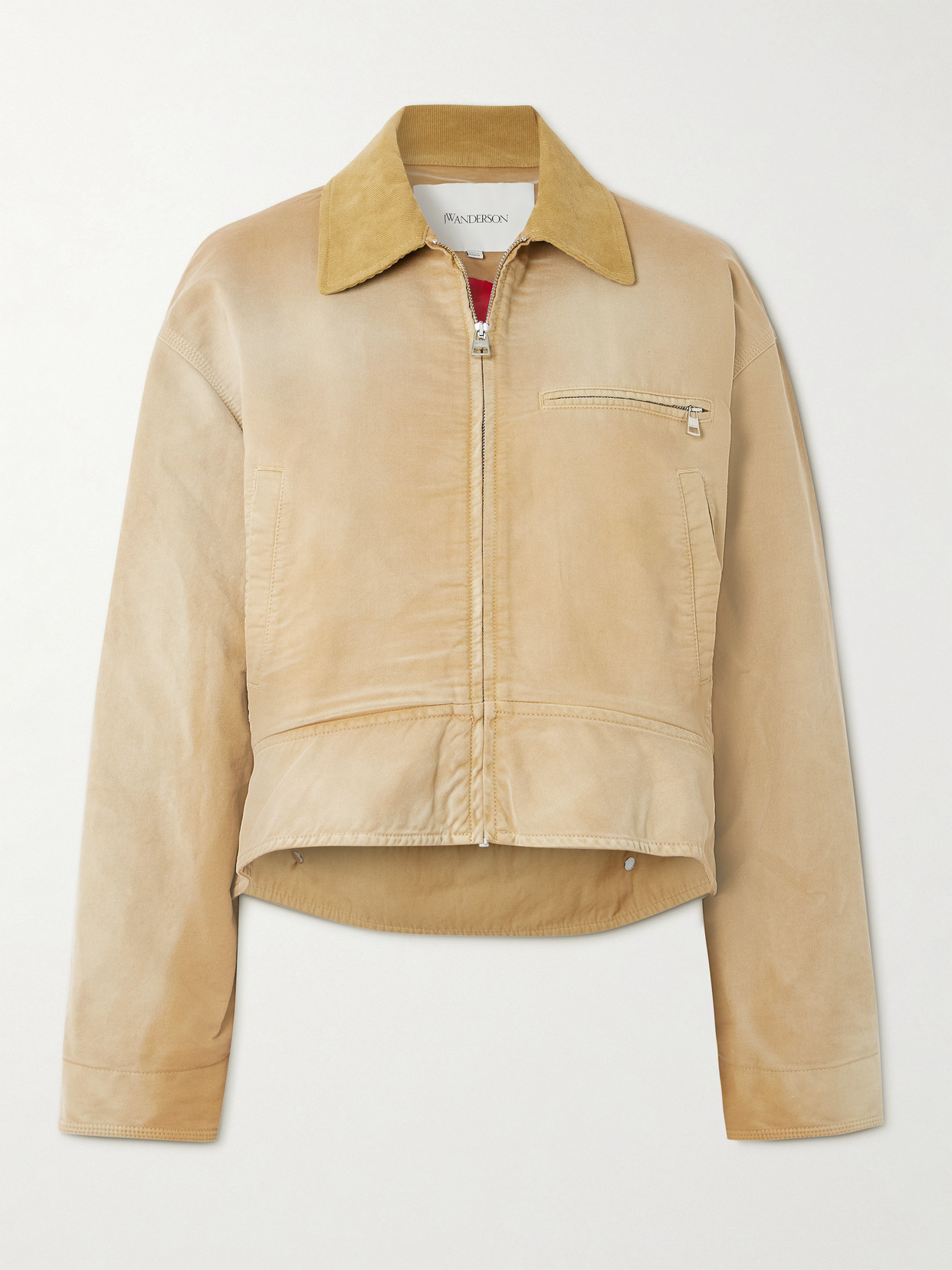 JW Anderson - Corduroy-trimmed Cotton-canvas Jacket - Tan