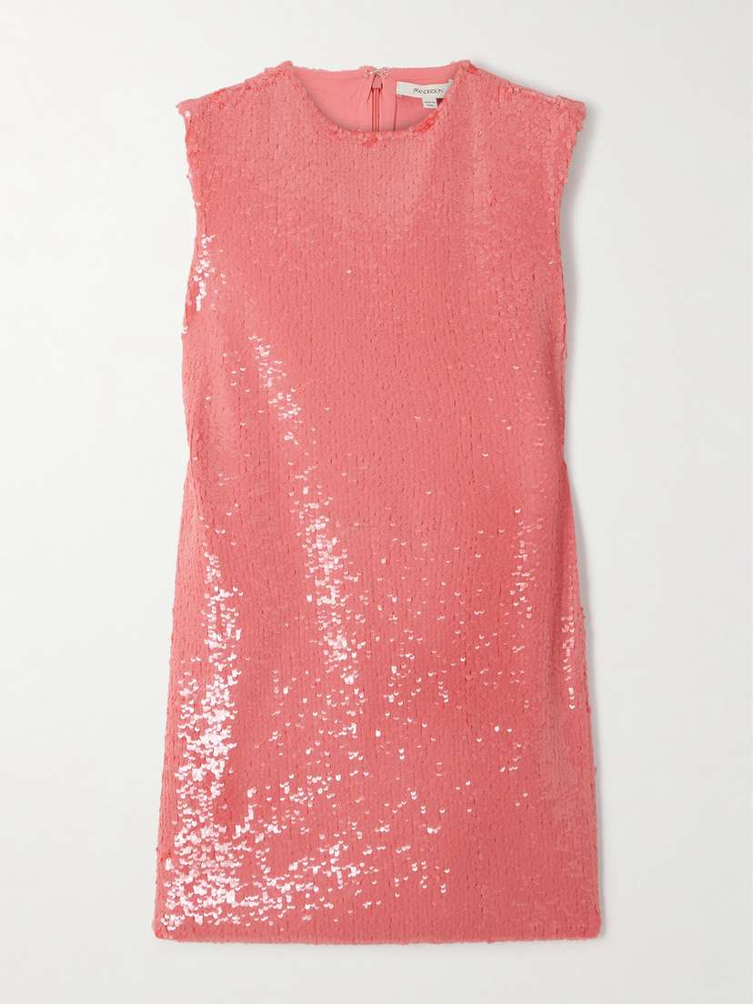 JW Anderson Sequined Cotton-jersey Mini Dress