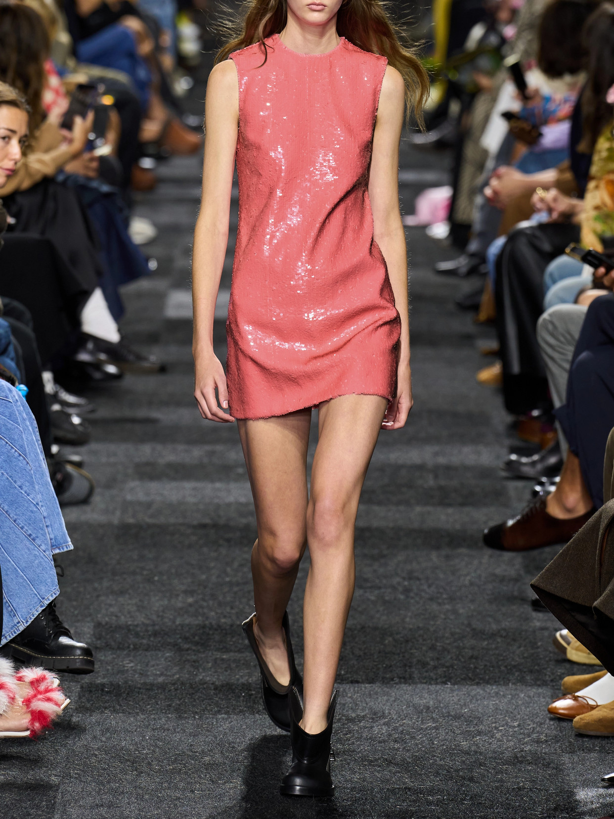 JW ANDERSON SEQUINED COTTON-JERSEY MINI DRESS