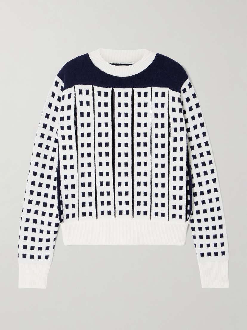 JW Anderson Cutout Jacquard-knit Sweater