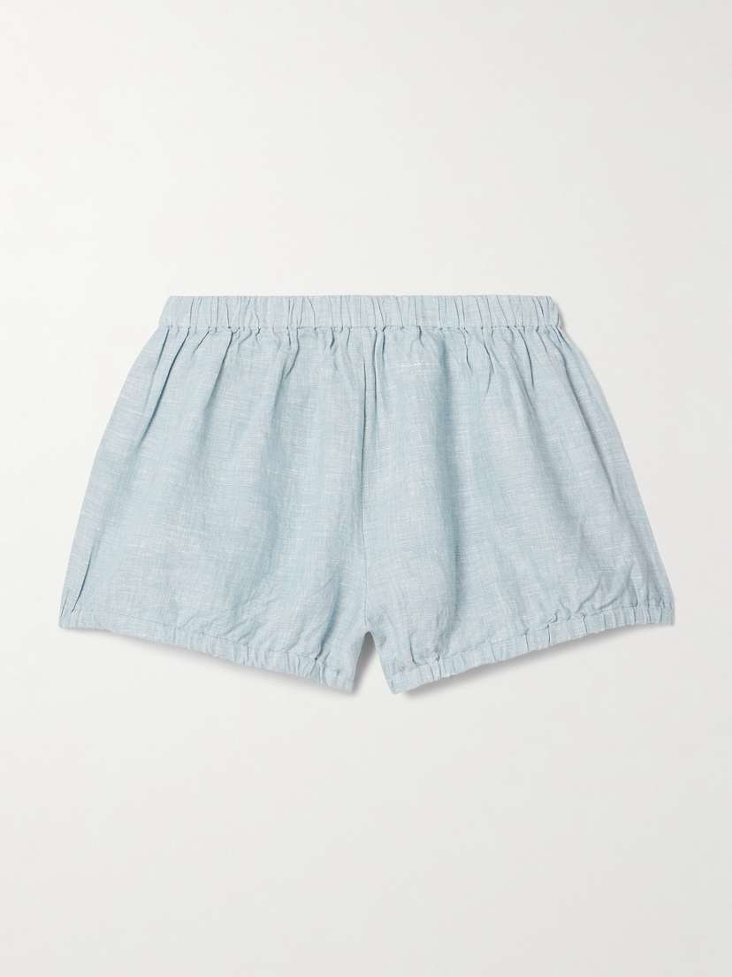 Suzie Kondi Hera Bloomers Linen-chambray Shorts