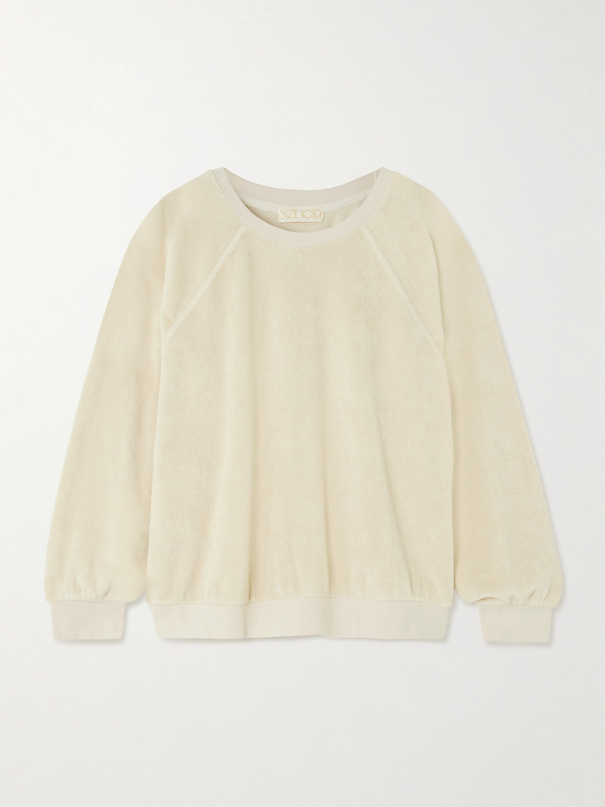 Suzie Kondi Samos Cotton-blend Terry Sweatshirt In Ecru