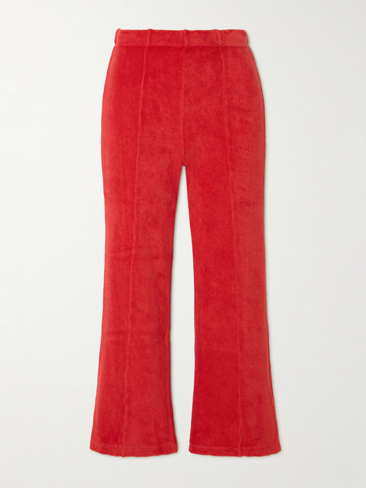 Suzie Kondi - Fili Kick Cropped Cotton-blend Terry Flared Pants - x small