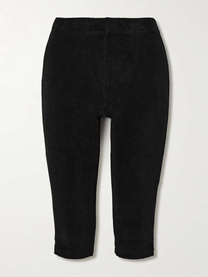 Suzie Kondi Pashi Cropped Cotton-blend Terry Skinny Pants