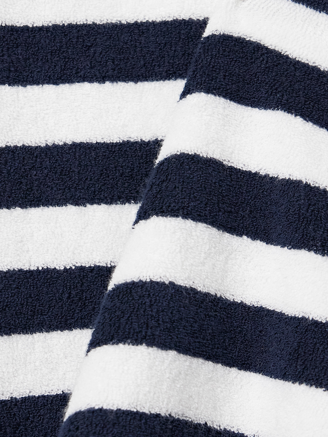 Suzie Kondi Sifno Striped Cotton-blend Terry Sweatshirt In White