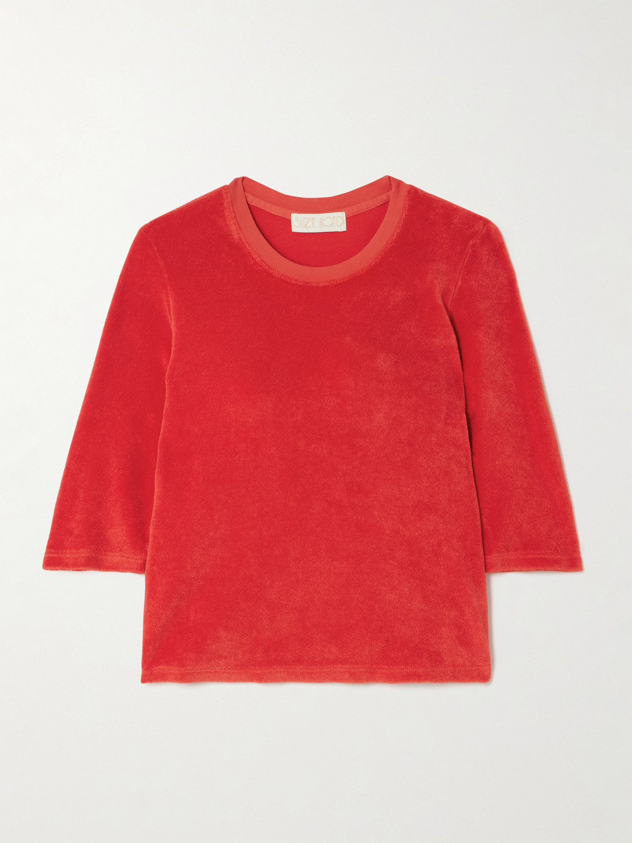Suzie Kondi Corfu Cotton-blend Terry T-shirt In Red